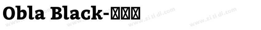 Obla Black字体转换